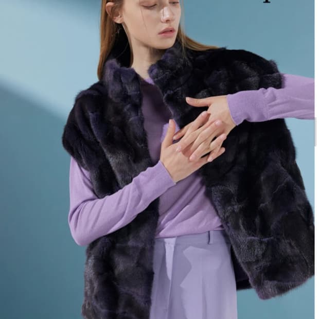 유로컬렉션 밍크 베스트 퍼플