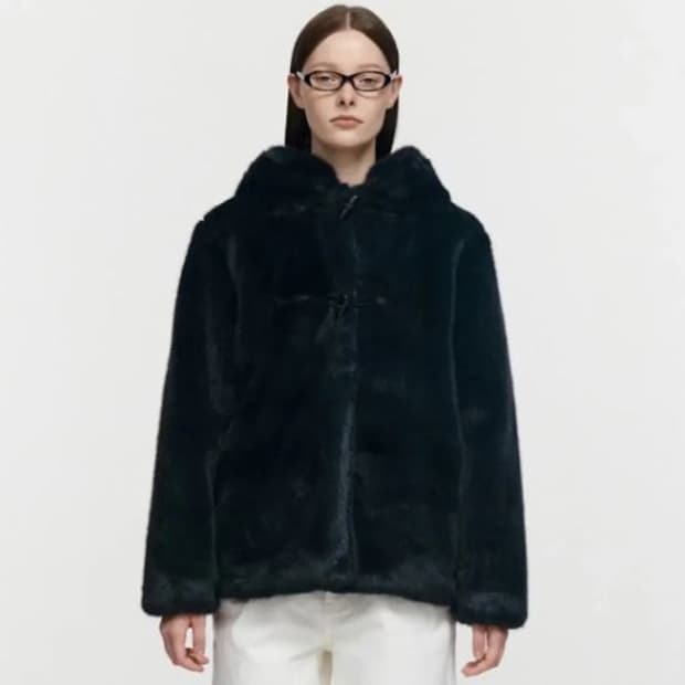 버뮬라 후디드 후드 퍼자켓 네이비