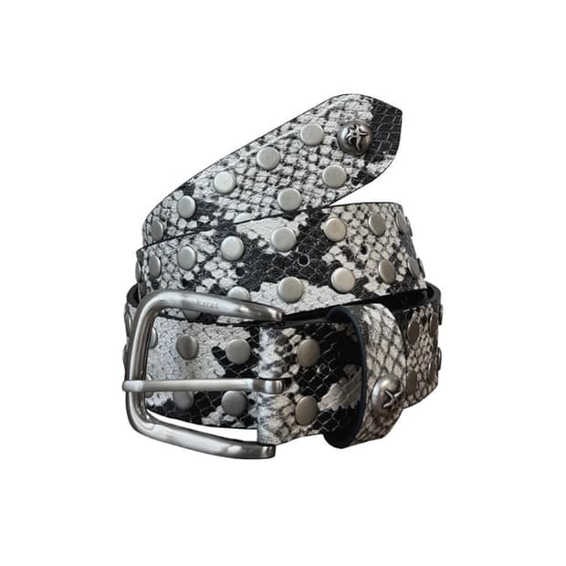 Karas 001 Studded Python Leather Belt