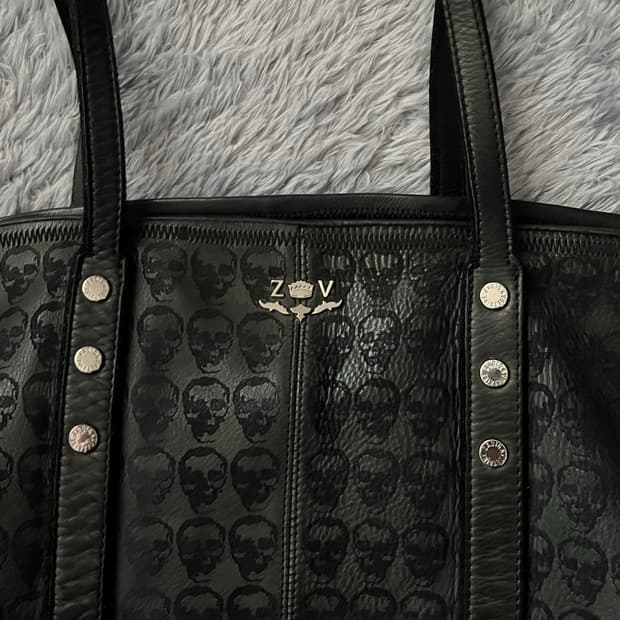 (매물x) 쟈딕 앤 볼테르 스컬 카우레더 토트백