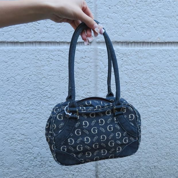Vintage Y2K Rare Guess Logo Denim bag