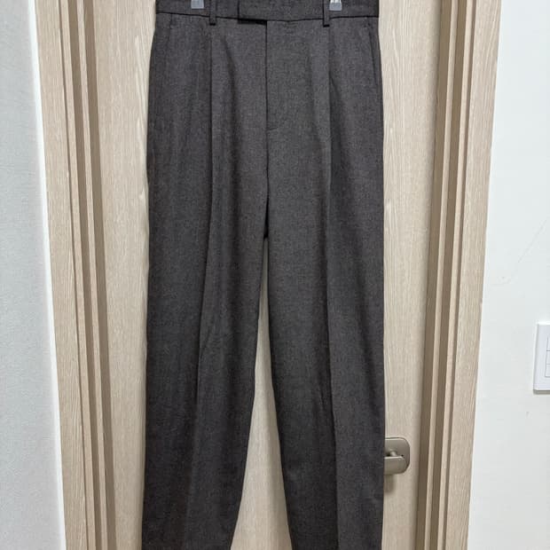 띠어리 울 캐시미어 원턱 와이드 트라우저팬츠30"/그레이