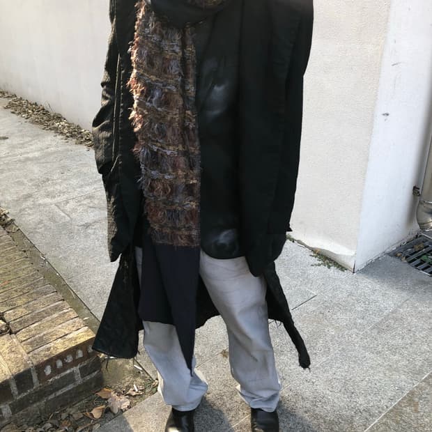 공테잎 프리폼 랩 스카프 머플러