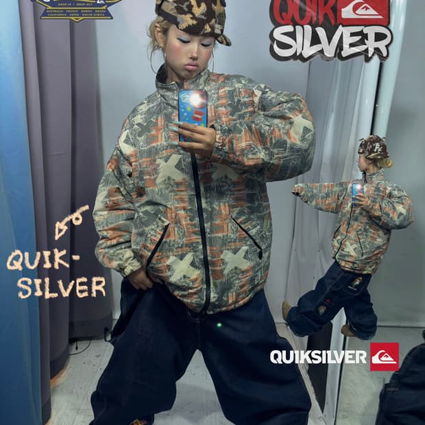 퀵실버 패턴 점퍼