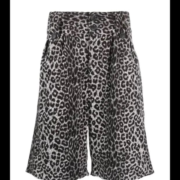 4)visvim coronel leopard short pants bk