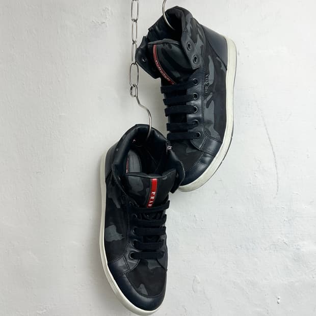 Prada Camouflage Nylon & Leather High-To