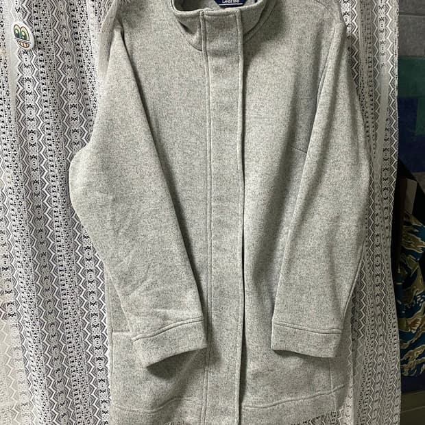 빈티지 그레이 롱 집업