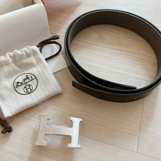 에르메스 남자 벨트 은장 버클