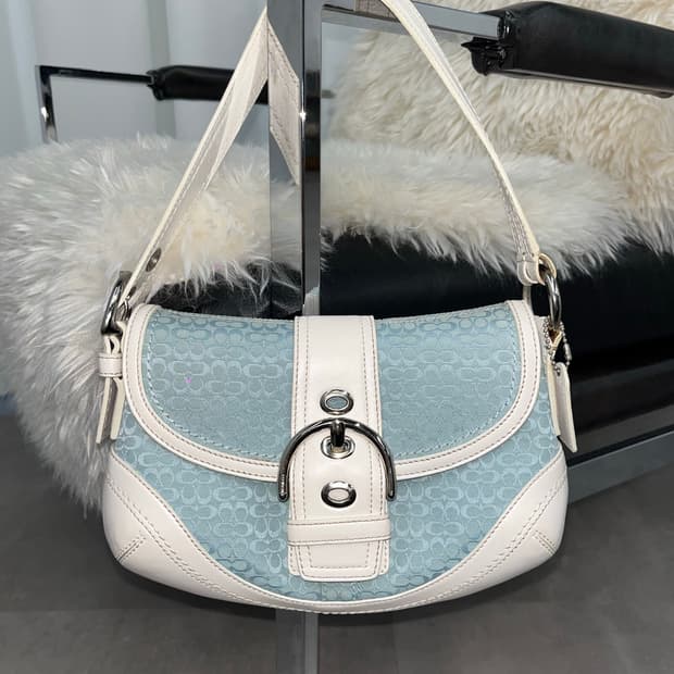 Coach sky blue basic shoulder bag
