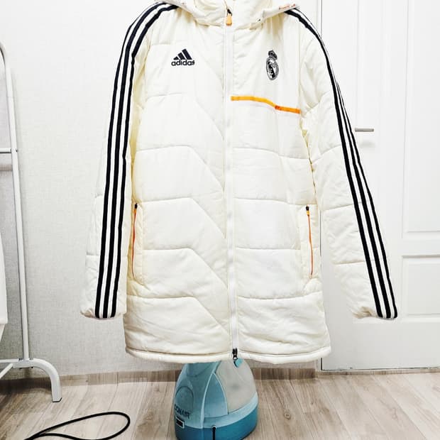 (105~110)2XL☆우주매물☆ 아디다스 레알마드리드 [흰검] 롱패딩