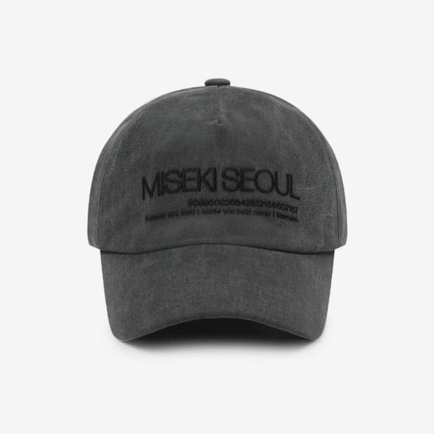 미세키서울 모자 볼캡 차콜
