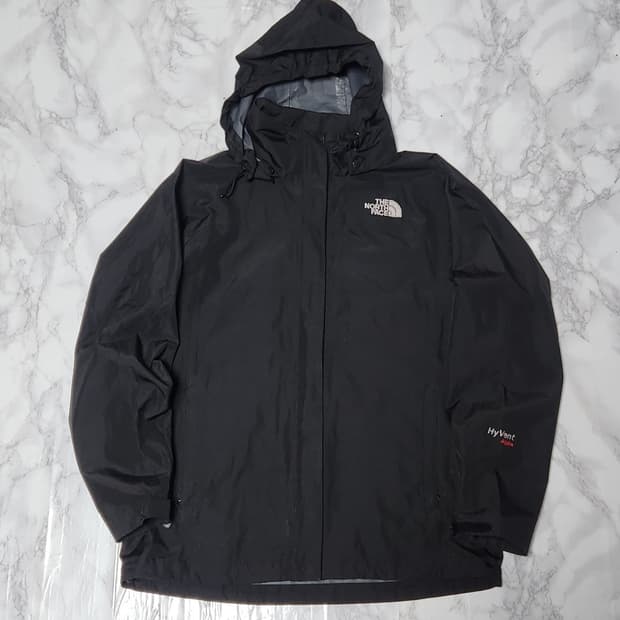 노스페이스 하이벤트 바람막이 후드 자켓 블랙