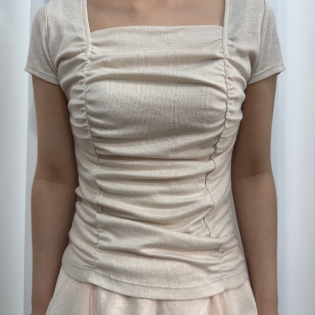glitter shirring top