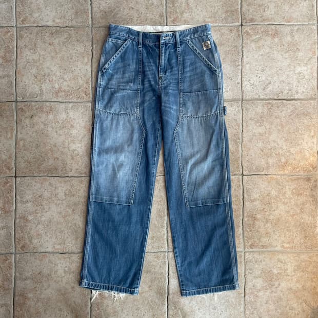 [32] SURPLUS double knee denim pants