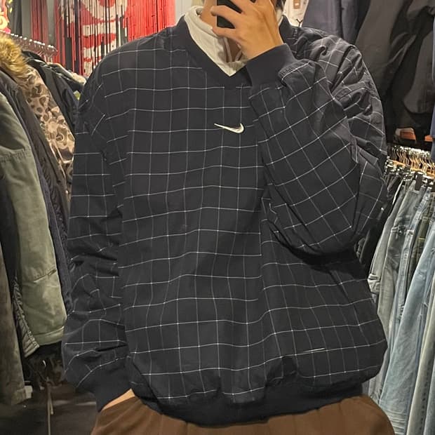 [IM] Nike 나이키 네이비 체크 웜업