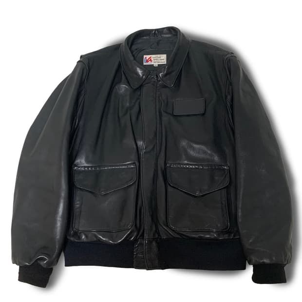 90's 빈티지 A2 플라이트 카프스킨 레더자켓