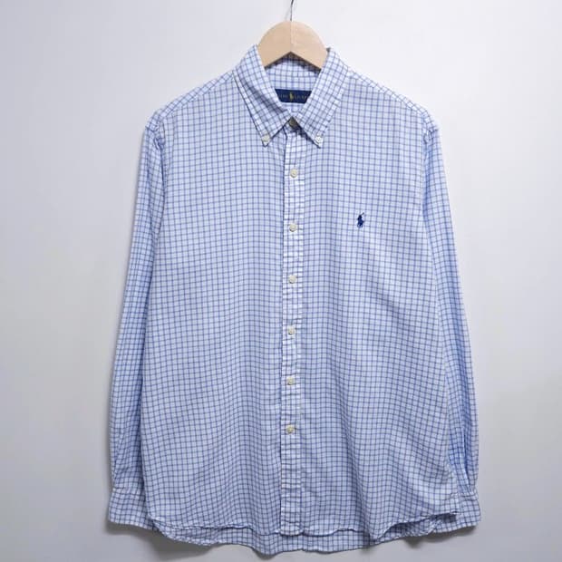 105 POLO 폴로 랄프로렌 셔츠 블루체크