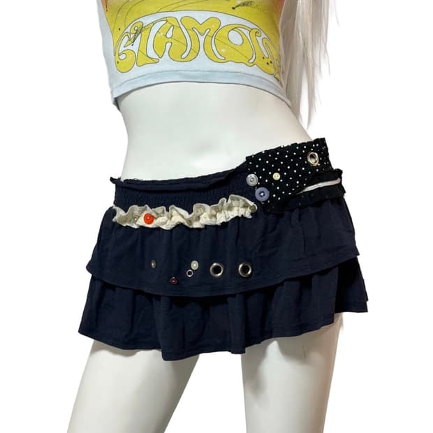 커스텀 단추 코어 스커트