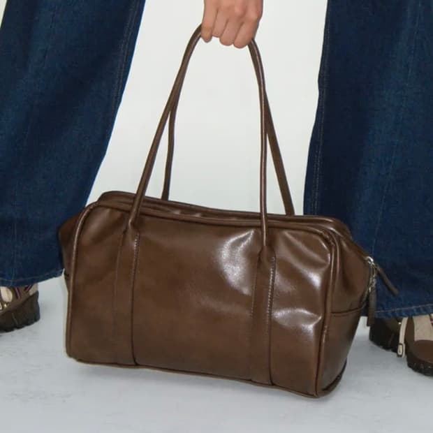 새상품 여밈 박스백 코코아 브라운 숄더백 가방