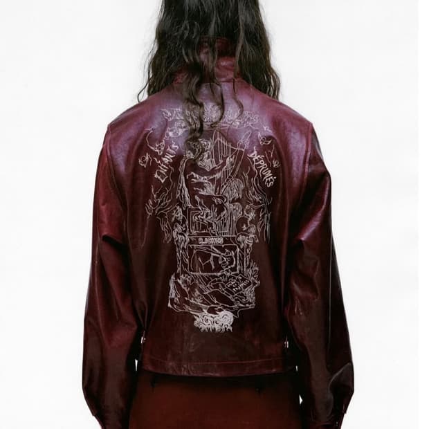 (구매) erd 버건디 레더자켓