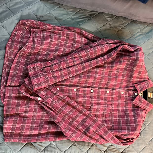 빈티지 체크 셔츠