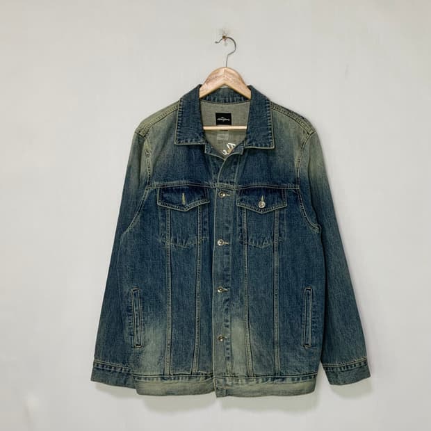 롤링스톤즈 백 로고 00s y2k 워싱 데님 자켓 청자켓 남성 L