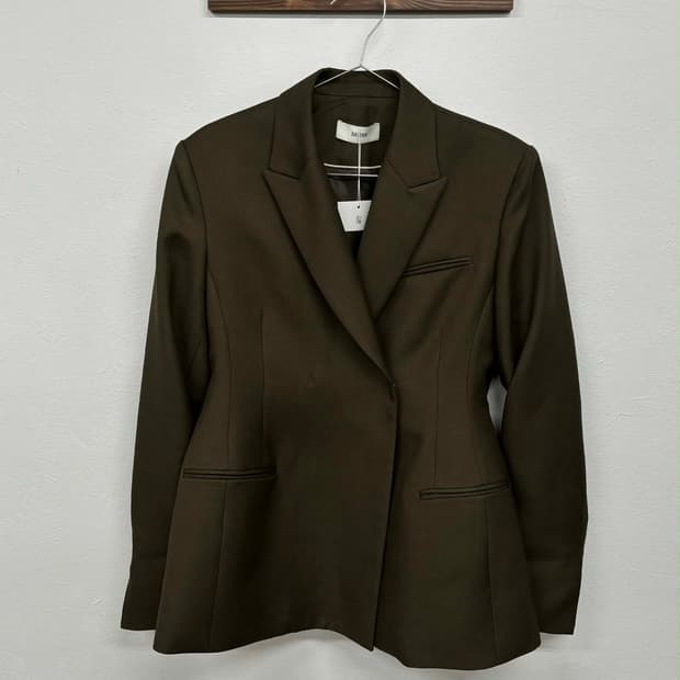 [M] 브론 BRONN 시그니처 아워글래스 브라운 싱글 자켓 택채새상품