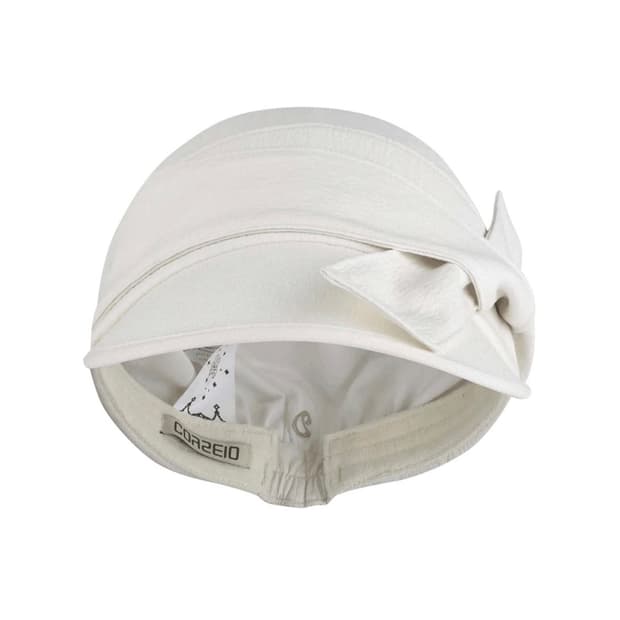 COYSEIO RIBBON TIE CAP IVORY