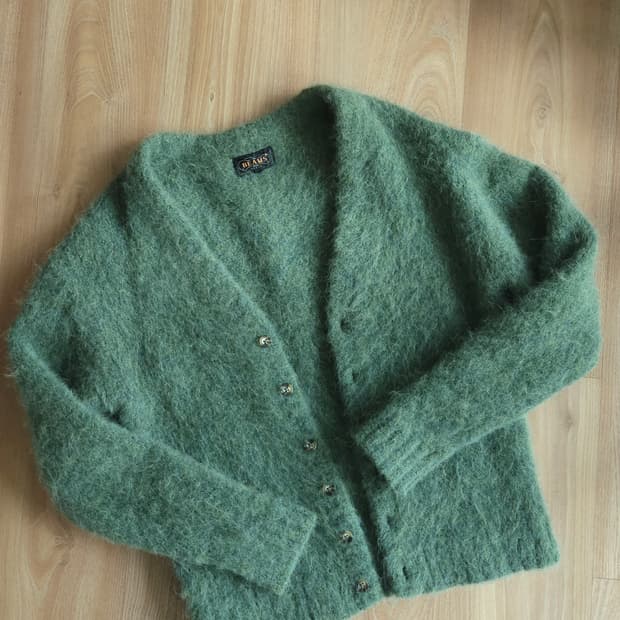 빔즈 플러스 17fw 알파카 가디건