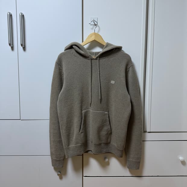 A / M 셀린느 트리오페 울 캐시미어 니트 후드티 베이지