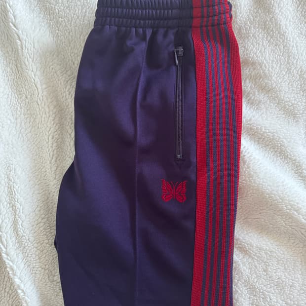 니들스 내로우 트랙팬츠 다크퍼플/레드 S