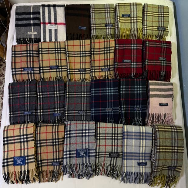 버버리 정품 체크 머플러 목도리 공용