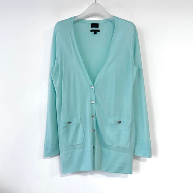 캐시미어 100% 브이넥 니트 가디건