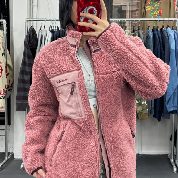 몽벨 핑크 플리스 자켓