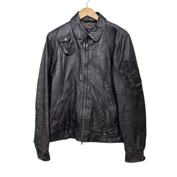 사쥬드크레 항공 라이더 가죽 자켓