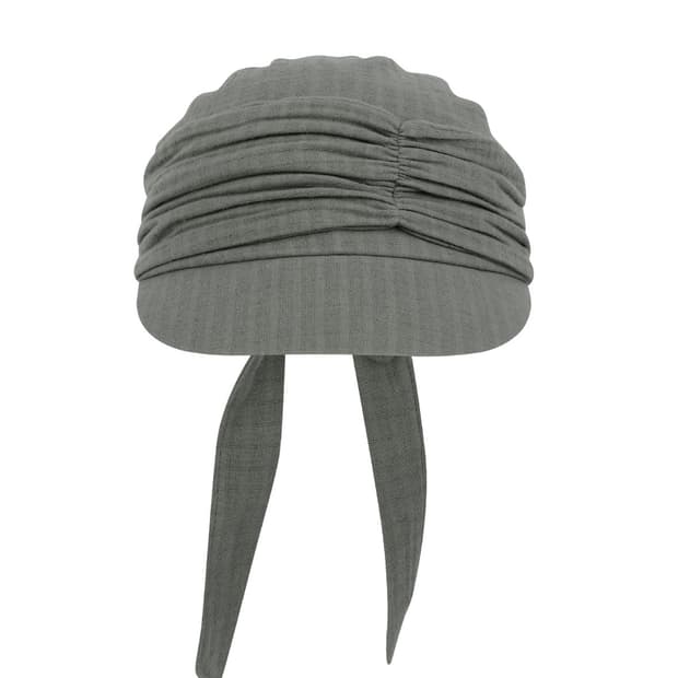 KNOT SHIRRING CAP GREY