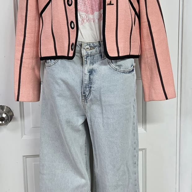 산드로 피치핑크 봄자켓