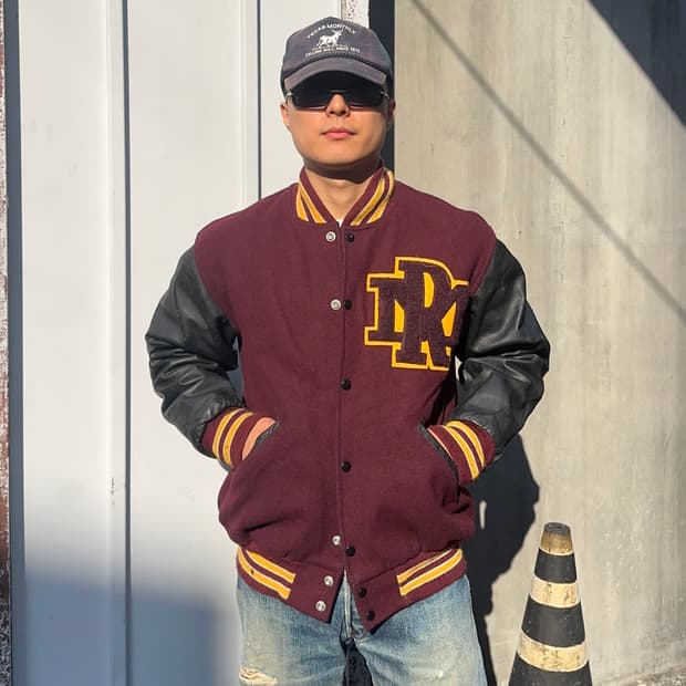 90’s Game American real leather varsity 