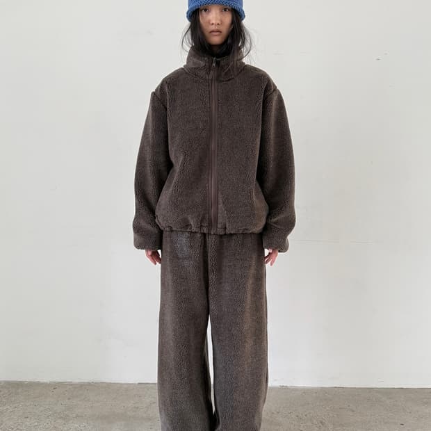 낫띵에브리띵 리버시블 플리스자켓 브라운