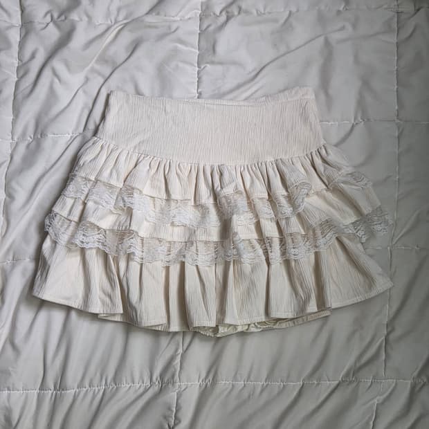 티어드 프릴 캉캉 스커트