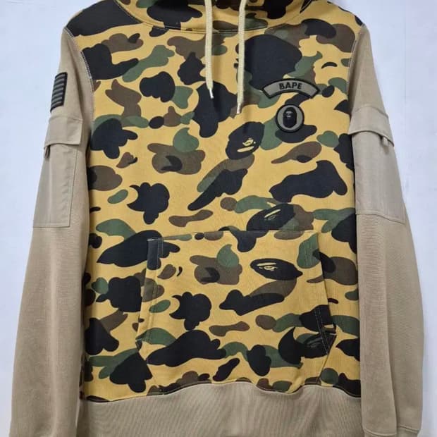 베이프 카모 후드티 m
