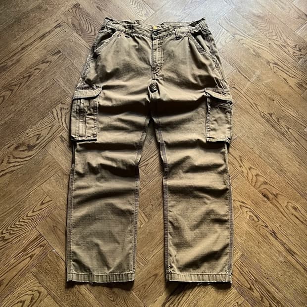 [36]칼하트 USA 릴렉스핏 브라운 립스탑 카고 팬츠