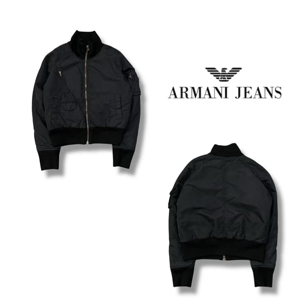  아르마니진스 터틀넥 봄버 자켓 y13906