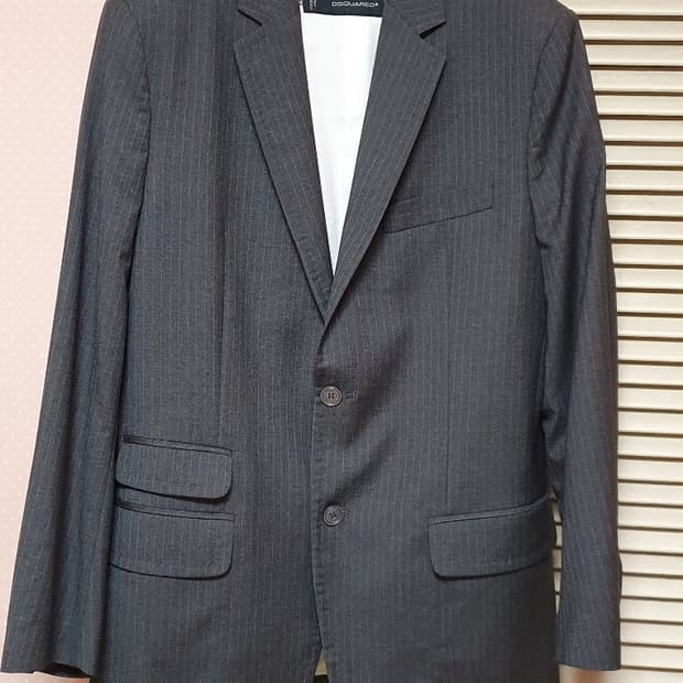 [명품/새상품] 디스퀘어드2 핀스트라이프 수트 (얇은 춘추용/48사이즈)