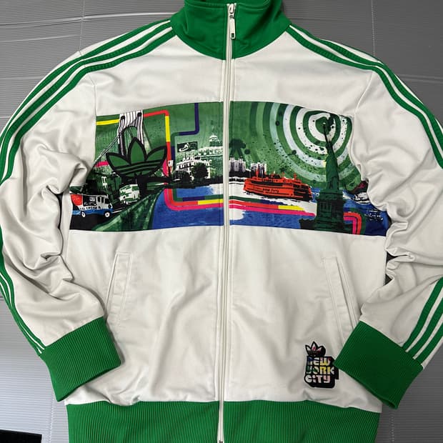 아디다스 뉴욕시티 트랙탑 져지 흰초 L