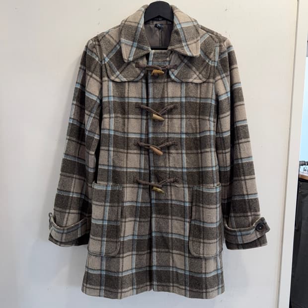 GAP plaid 울 더플 코트