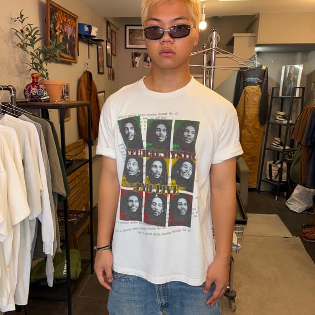90‘s Bob Marley One Love print T-shirt