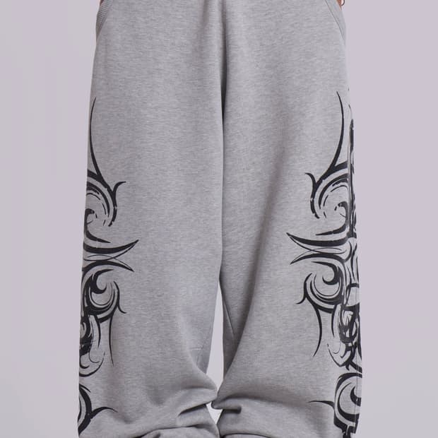 Jaded London Grey Baggy Blade Joggers
