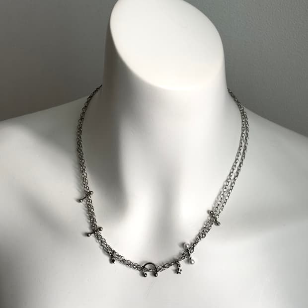 Piercing two chain necklace