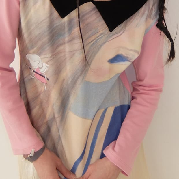 샵페어리 girl painting collar shirt